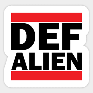 DEF ALIEN DMC (Def Alien RMX Series) black Sticker